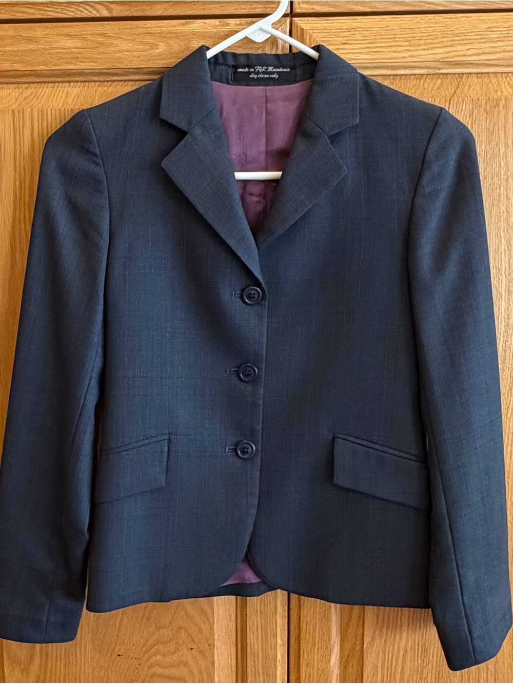 RJ Classics prestige plaid Navy with purple stripes with Purple Lining Kids 12 L
